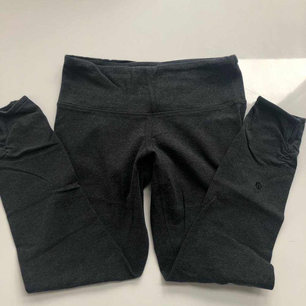 Lululemon Wunder Under Cotton Scrunch Gray 6